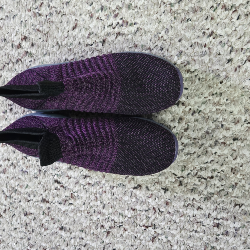 Stylish Purple Knit Sneakers